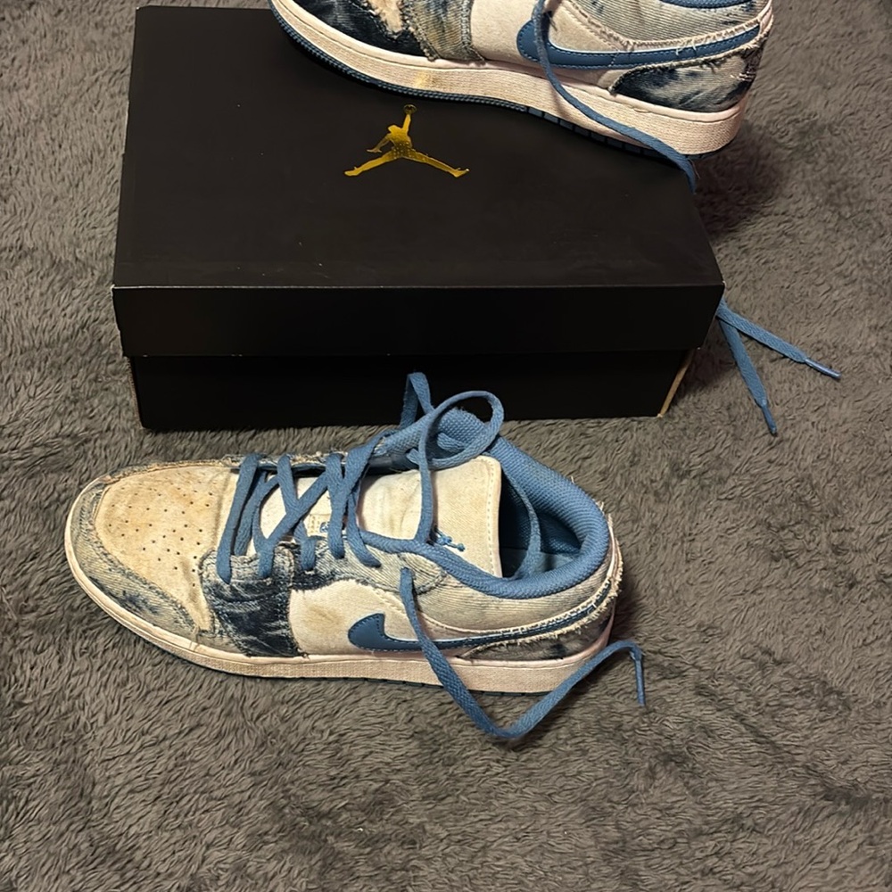 Air Jordan Blue and White Sneakers